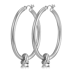 B-Big Hoop Earrings-Silver