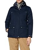Acabado hidrófugo duradero Regatta Loretta Waterproof Breathable Taped Seams Lined Insulated Equestrian Friendly Jacket with Security Pocket, Navy, 40 Womens