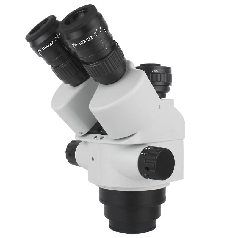 Observación con microscopio Cabezal de microscopio trinocular 7X-45X 3.5X-90X Microscopio trinocular de focal simultánea Zoom Cabezal de microscopio estéreo 0.5x 2.0x Lente de objetivo auxiliar Cámara