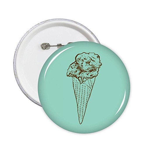 Badges ronds à épingles motif glace au chocolat idée cadeau anniversaire enfant