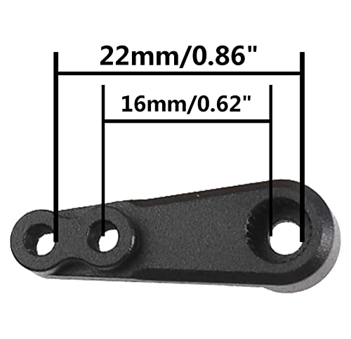 3Pcs Sharegoo Metal 25T Servo Arm,25 Teeth Spline Servo Horn Steering Arm Server Compatible With Traxxas Trx4 Axial Scx10 Tamiya Hpi Hsp Wltoys 1/10 Rc Crawler Car (Black) #TOP6