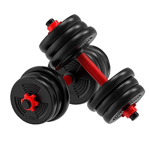 20KG Adjustable Weights Dumbbells Set,Adjustable Dumbbell Free Weights Dumbbells Set for Men and Women with Connecting Rod Can Be Used As Barbell for Home Gym Work Out Training - Thumbnail 2