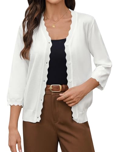 Gyabnw Boléro Femme Cardigan Court Chic - Manches 3/4 Élégant Pour Robe Mariage Été