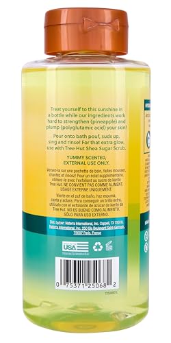Image of Tree Hut Pineapple Body Wash, Hydrating & Moisturizing Shower Gel with Shea Butter & Essential Oils, Soft Smooth Glowing Skin, Gentle Cleanser For All Skin Types, Self Care Gifts for Women, 18 Fl Oz