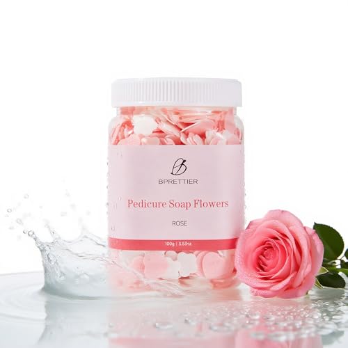 BPrettier Pedicure Soap Flowers Foot Soak Petals Sheet for Softens Dea