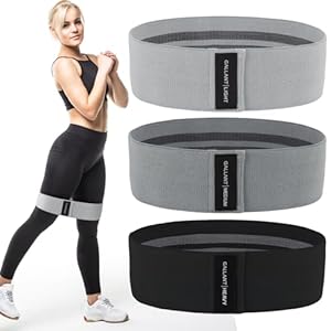 Gallant Glute Bands Set – 3 set stoffen weerstandsbanden Booty workout, weerstandsbanden set voor thuisgymnastiek Workout Pilates Krachttraining apparatuur Spiergroei Oefening Booty Bands voor vrouwen en mannen