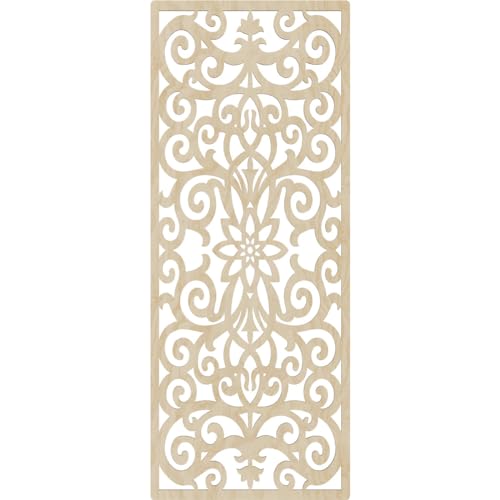 Image of Buel Decorative Pierced Fretwork Wood Wall Panels, 23 3 /8 inchW x 59 3 /8 inchH x 1 /4 inchT, Birch