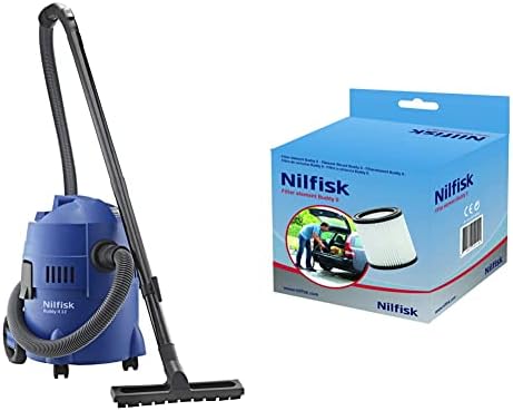 Nilfisk Buddy ll 18 T Wet and Dry Vacuum Cleaner  Indoor & Outdoor Cleaning  18 Litre Capacity with 1200 W Input Power (Blue)