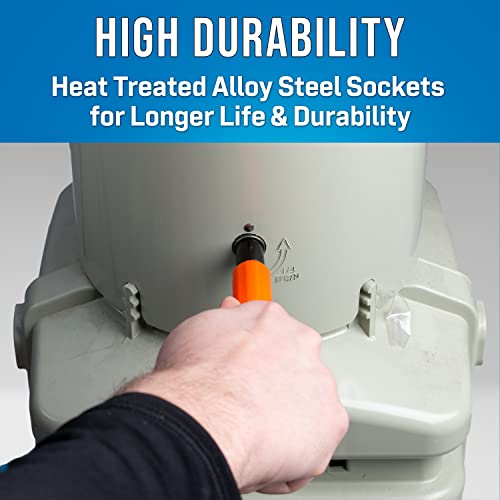 Jonard Tools M-216C/Ex, Impact Resistant Hex Can Wrench With 7/16" And 3/8" Hex Sockets And Ergonomic Handle, 1" Diameter , 7" Length, Outer #TOP4