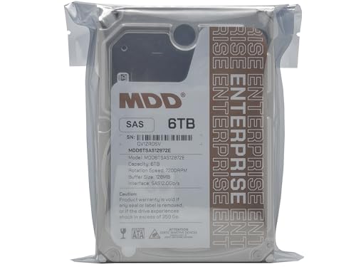 Image of MDD MAXDIGITALDATA 6TB 7200RPM 128MB Cache SAS 12.0Gb /s 3.5inch Internal Enterprise Hard Drive (MD6TSAS12872E) - [NOT a SATA HDD] (Renewed)