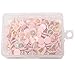 VAPKER 200 PCS Thumb Tacks Candy Pink Color Plastic Round Head Thumbtacks