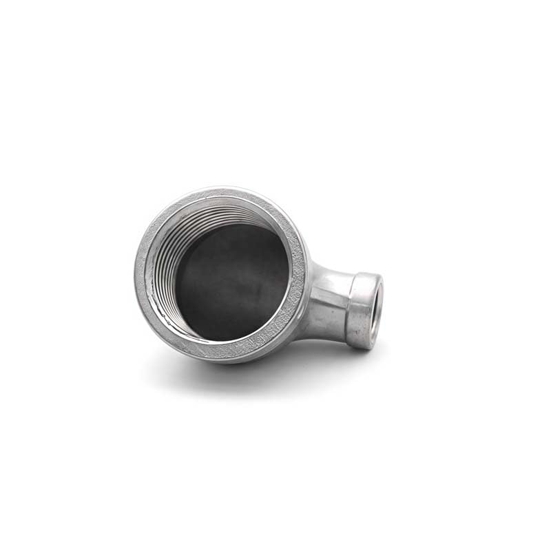 Reductor de rosca hembra SS304 codo 90 grados BSP 1-1/2 a 1 de acero inoxidable 6