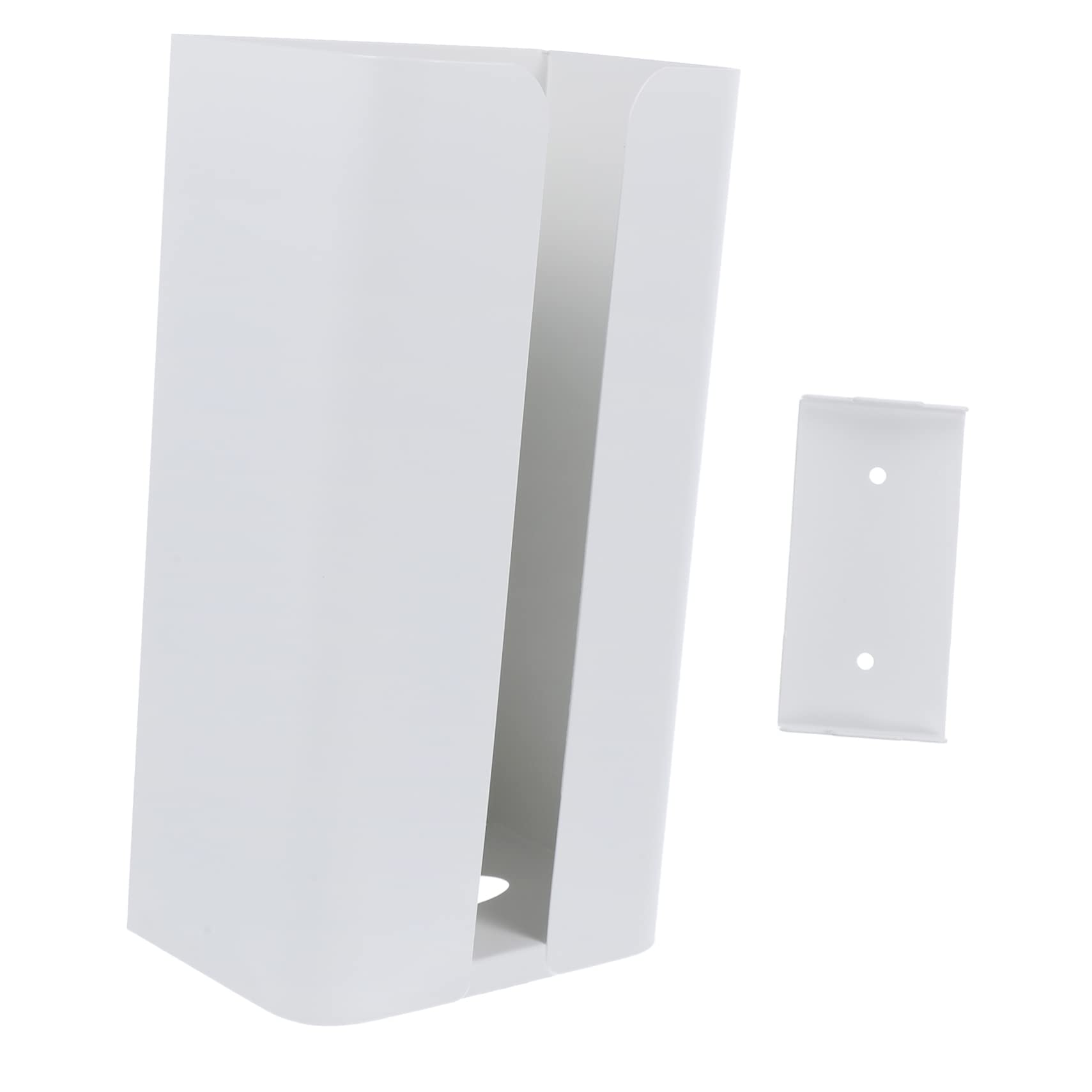 Paquet Poubelle et Rangement Pratique Distributeur Mural en Acier Carbone et Ouverture Ergonomique Blanc Design Vertical pour Usage Multiple