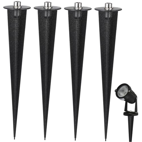 Yardenfun 8pcs Aluminum Ground Stakes for Outdoor Solar Ground Light Replacement Spike Garden