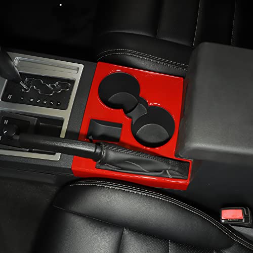 Cadre de porte-gobelet avant pour Dodge Nitro 2007-2012, insert de console centrale rouge