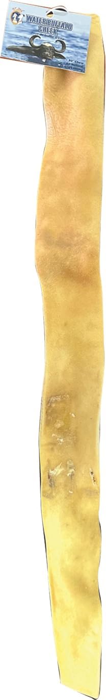 QT Dog Water Buffalo Cheek Skin - Long-Lasting 100% All-Natural Dog Chew, Ethically Sourced Protein-Packed & Low Fat Dental Chews, Ideal for All Breeds & Aggressive Chewers