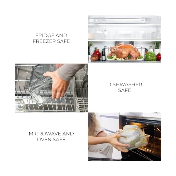 4800 ml 163 oz 21 cup large glass food storage container with airtight locking lid ideal storing food vegetables fruits baking casserole lasagna roasting turkey chicken bpa free oven safe  urban country home decor