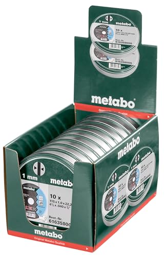 Metabo Trennscheiben SP 115 x 1,0 x 22,23 Inox, TF 41 – 616358000 – Für die Edelstahlbearbeitung – 10 Stück