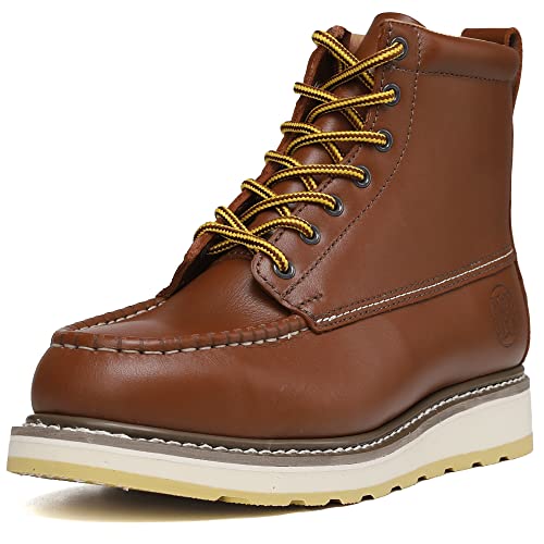 HANDPOINT Men’s Steel Toe Classic 6“ SureTrack Oil Resistant Waterproof Non-Slip Leather Durable Work Boots 84992