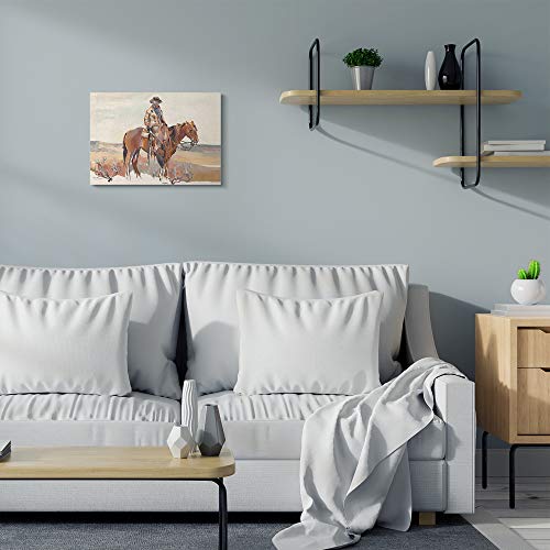 Stupell Industries Cowboy Fields And Farm Western Painting, Design By Marilyn Hageman Wall Art, 16 X 20, Canvas #TOP5