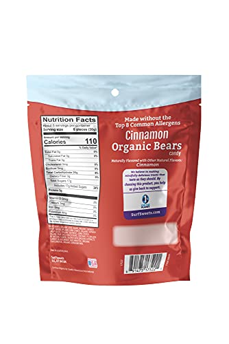 Surf Sweets Organic Bears, Cinnamon, 6 Oz Pack 8 miniatura 2