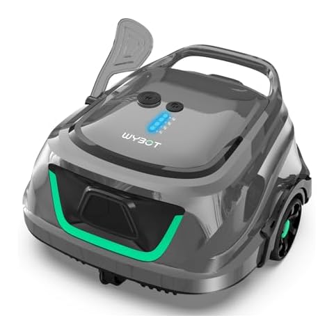 (2024 New) WYBOT A1 Cordless Pool Vacuum with Double Filters, Robotic Pool Cleaner Last 120 Mins, 2.5H Fast Charging, LED Indicators, Ideal for Above Ground Flat-Bottom Pools Cover