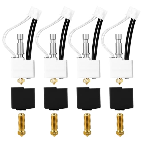 Kobra S1 Hotend S1 Combo Hot End 2pcs Kobra S1 Assembled Extruder Hotend Kits,with Brass Nozzle Thermistor Heater Cartri