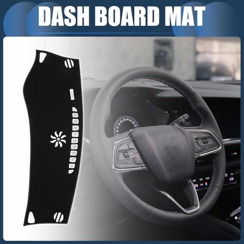 Alfombrilla para salpicadero de Buick Envision 2014-2017 funda protectora negra con borde rojo 4