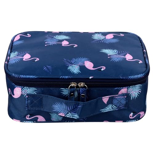 GRADENEVE Bolsa de Maquillaje Compacta y Elegante de Tela Oxford Diseño de Cremallera para Almacenamiento en Gimnasio y Baño, Adecuado para Mujeres y Madres