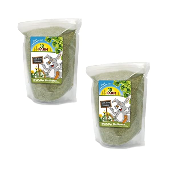 JR FARM Breifutter für Herbivoren | Doppelpack | 2 x 200 g | Ergänzungsfuttermittel für Zwergkaninchen, Meerschweinchen, Chinchillas und Degus | Bei Zahnproblemen und Krankheit