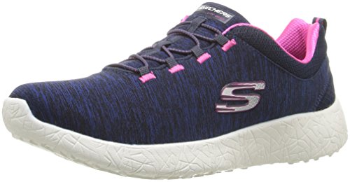 Skechers Sport Women's Burst Equinox Fashion Sneaker,Navy/Hot Pink,9 M US