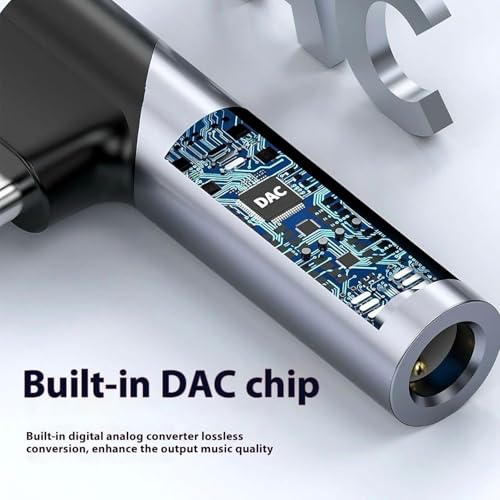 Image of USB C to 3.5mm Audio Adapter Type C Aux Headphone Jack DAC Stereo Mic HiFi Right Angle Dongle Compatible with 1Phone 17 16 15 Pro Max /16 15 Plus, 1Pad Pro, Galaxy S26 Ultra Pixel 9 (Type c to 3.5mm)