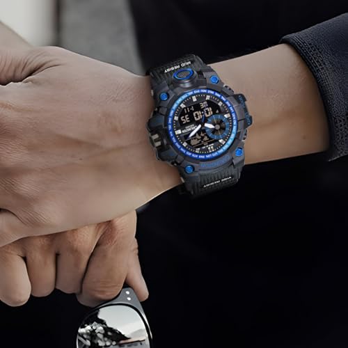 Image of Carlington Analog-Digital Sports Watch: Chronograph, Dual Time, Alarm, Stopwatch, Water-Resistant, Shock-Resistant, Back Light Display- The Perfect Watch for Men and Boys - CT3388