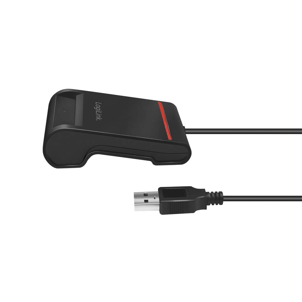 LogiLink Czytnik kart USB 2.0 Smart ID do kart IC/ID, do Windows i Mac OS Catalina 10.15 lub nowszych, czarny