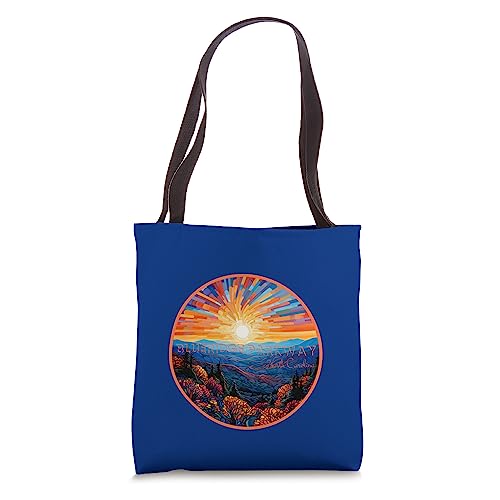 Blue Ridge Parkway Sunset Hike North Carolina Mountain View Tote Bag