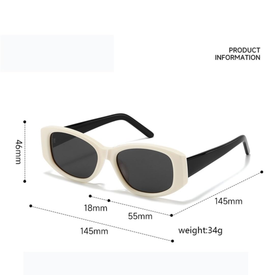 Occhiali da sole polarizzati spessi in acetato, alla moda, con protezione UV400 per attività all'aperto.