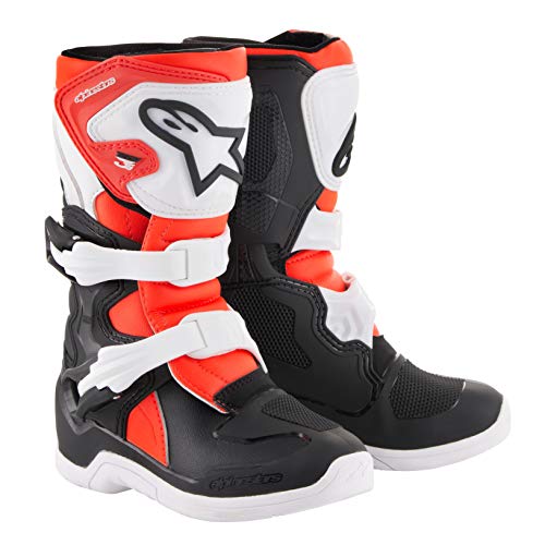 Image of Alpinestars Tech 3S Kids MX Boots (Black /White /Red, 12)