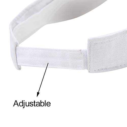 Sport Sun Visor Hats Cotton Ball Caps Empty Top Baseball Sun Cap For Men Women White #TOP3