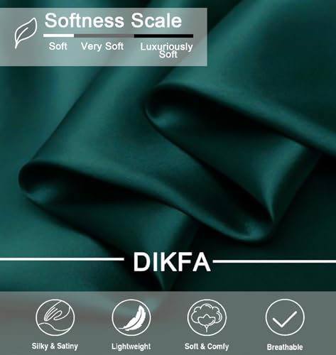 DIKFA Silk Satin Pajamas Set for Couple Matching PJS Women Men 2 Piece Button Down Loungewear Sleepwear Long Sleeve Pjs Set4