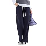 [Sun Area] 「サンエリア」【シリーズ累計90万枚突破】裏起毛 ワイドパンツ レディース 選べる丈感 秋冬 極暖｜美脚 リブ イージーパンツ ロング ガウチョ ボトムス ウエストゴム ゆったり 体型カバー 防寒 通勤 カジュアル 日常 (JP, アルファベット, S, Regular, Short, ダークグレー)