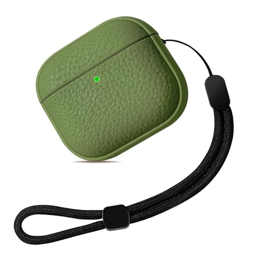 Teyomi Cover compatibile con Airpods 4, TPU Airpods 4 Cover con Cordino, Custodia Protettiva Progettazione della trama per AirPods 4 Generazione Case, Supporto ricarica wireless [Verde chiaro]