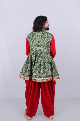 Image of Aglare Gujarati Kedia Dhoti Dress For Boys,kedia,Kurta set for boys small and adult,STITCHED Black