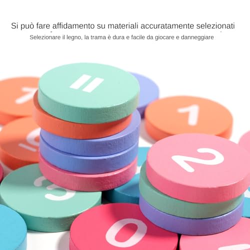 Compteurs mathématiques en bois robustes pour exercices d'addition - 8