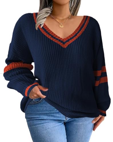Plus-Size Sweaters for Women Long Sleeve Knit Pullover Sweaters 1XL-5XL