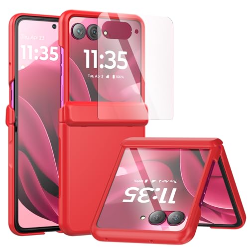 Foluu Étui Slim Fit pour Motorola Razr 60 Ultra 2025 [Protection de Charnière] [Protecteur d'Écran Avant Intégré], Housse de Protection Antichoc Ultra Mince en PC...
