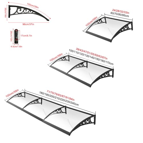 Refugio impermeable para porches y ventanas que protege la entrada de la lluvia de forma limpia 4
