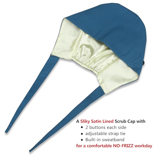 Image of ABAMERICA Working Caps with Button and Sweatband, Adjustable Working Hats for Women Men, One Size(Tie Back or Toggle)
