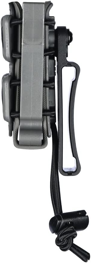(Grey) Soft Shell - Short - Scorpion Pistol Mag Carrier with Belt Loop (1.75-2.25) 100% Made in The USA