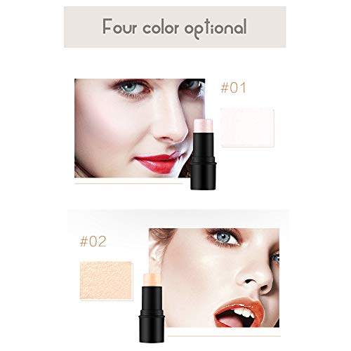 Ccbeauty Face Highlighter Makeup Sticks Cream Contour Stick Makeup Highlight Stick Long Lasting Shimmer Contour Cosmetics Set,(3 Colors) #TOP2