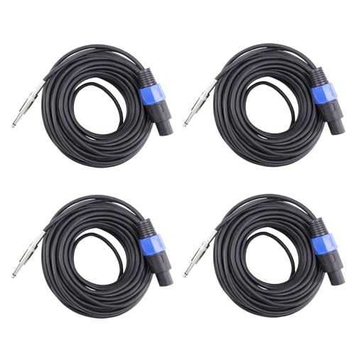 Câble de haut-parleur DJ PA Speakon mâle 1/4 pouce gros calibre 12 AWG verrouillable